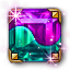 Dyad Gilded Square Amethyst-Peridot