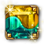 Dyad Gilded Square Citrine-Peridot