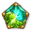 Dyad Gilded Pentagonal Emerald-Peridot