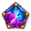 Dyad Gilded Pentagonal Sapphire-Amethyst