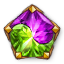 Dyad Gilded Pentagonal Emerald-Amethyst