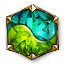 Dyad Gilded Hexagonal Emerald-Peridot