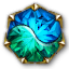 Dyad Gilded Heptagonal Sapphire-Peridot