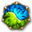 Dyad Gilded Heptagonal Sapphire-Emerald