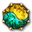 Dyad Gilded Octagonal Citrine-Peridot